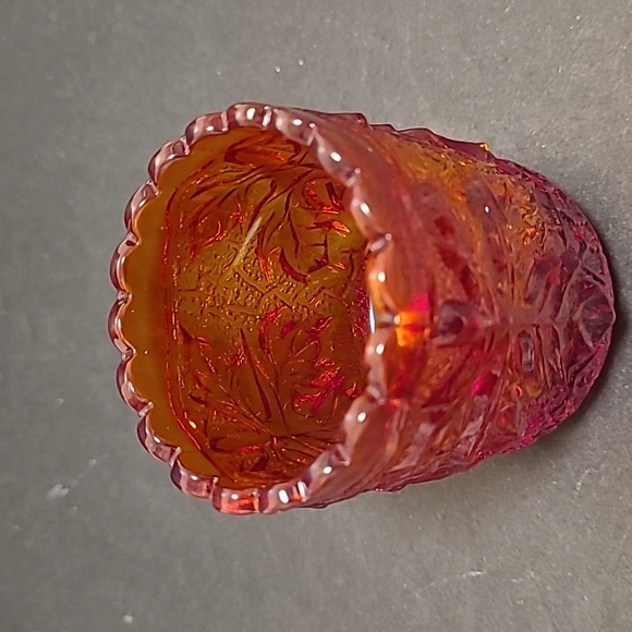 Vintage Marigold Carnival Glass Toothpick Holder - Picture 6 of 16